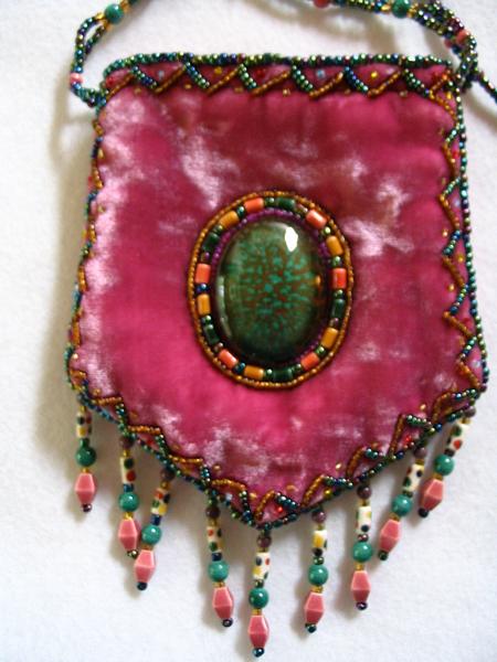 Pink amulet bag